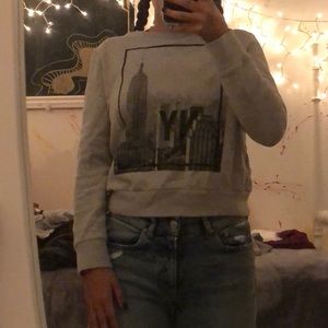 Cropped NY sweater. Worn once.